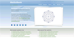 Desktop Screenshot of mathsbank.co.uk