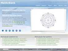 Tablet Screenshot of mathsbank.co.uk